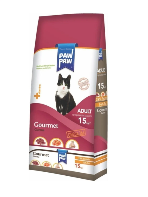 Paw Paw Gurme Renkli Yetişkin Kedi Maması 15 Kg