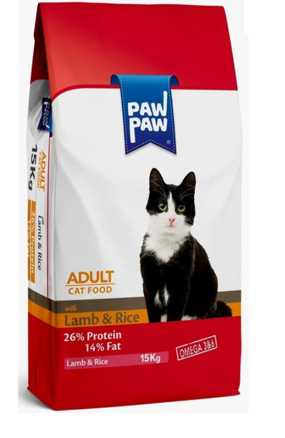 Paw Paw Yetişkin Kedi Maması Kuzu Etli Ve Pirinçli 15 Kg