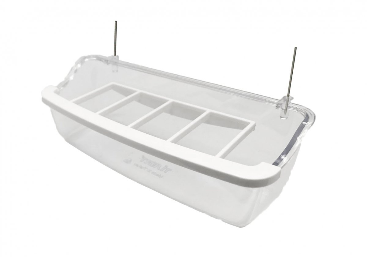 TİSERT Telli Izgaralı Yemlik Şeffaf - 15 cm - 5 Adet