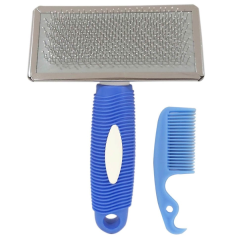 LİON SİLİKON SAPLI METAL KEDİ KÖPEK TARAK L