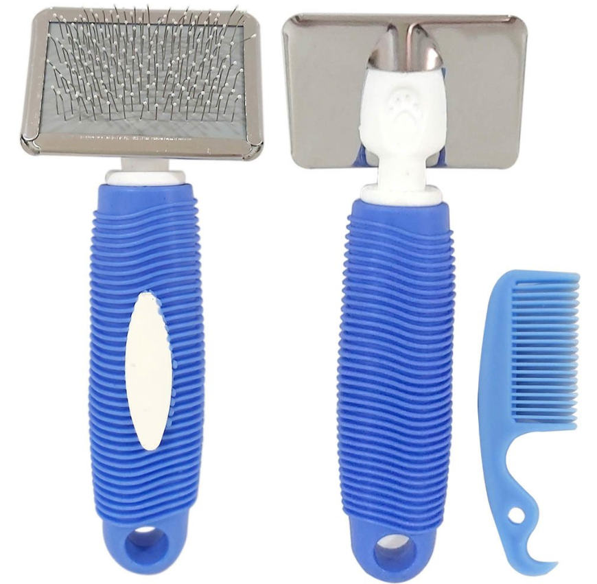 SİLİKON SAPLI METAL KEDİ KÖPEK TARAK S