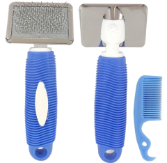 SİLİKON SAPLI METAL KEDİ KÖPEK TARAK S