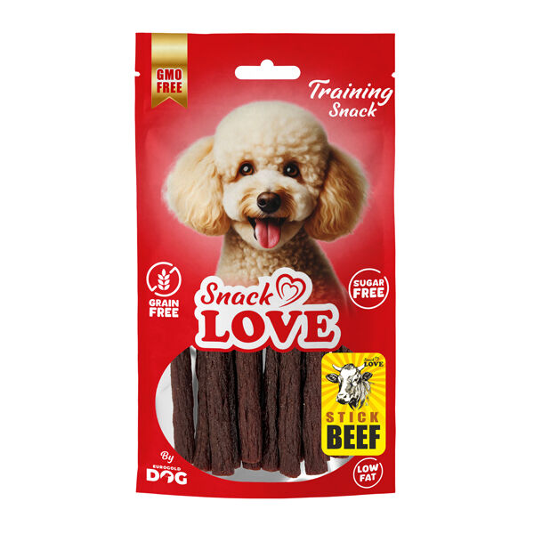 Snack Love Köpek Ödülü Çubuk Dana Etli Beef Stick 11 cm Çap 1 cm 70 gr