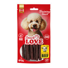 Snack Love Köpek Ödülü Çubuk Dana Etli Beef Stick 11 cm Çap 1 cm 70 gr
