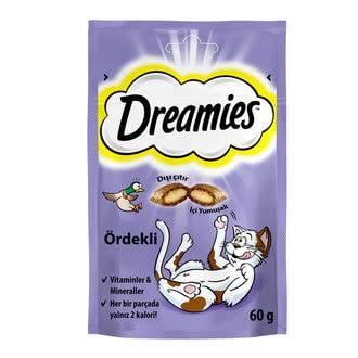 Dreamies İç Dolgulu Ördekli Kedi Ödül Bisküvisi 60gr x 6 Adet