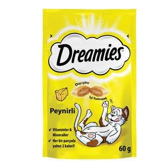 Dreamies İç Dolgulu Peynirli Kedi Ödül Bisküvisi 60gr x 6 Adet