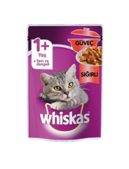 Whiskas Pouch Güveç Sığır Etli Yaş Kedi Maması 85 gr X 28 Adet