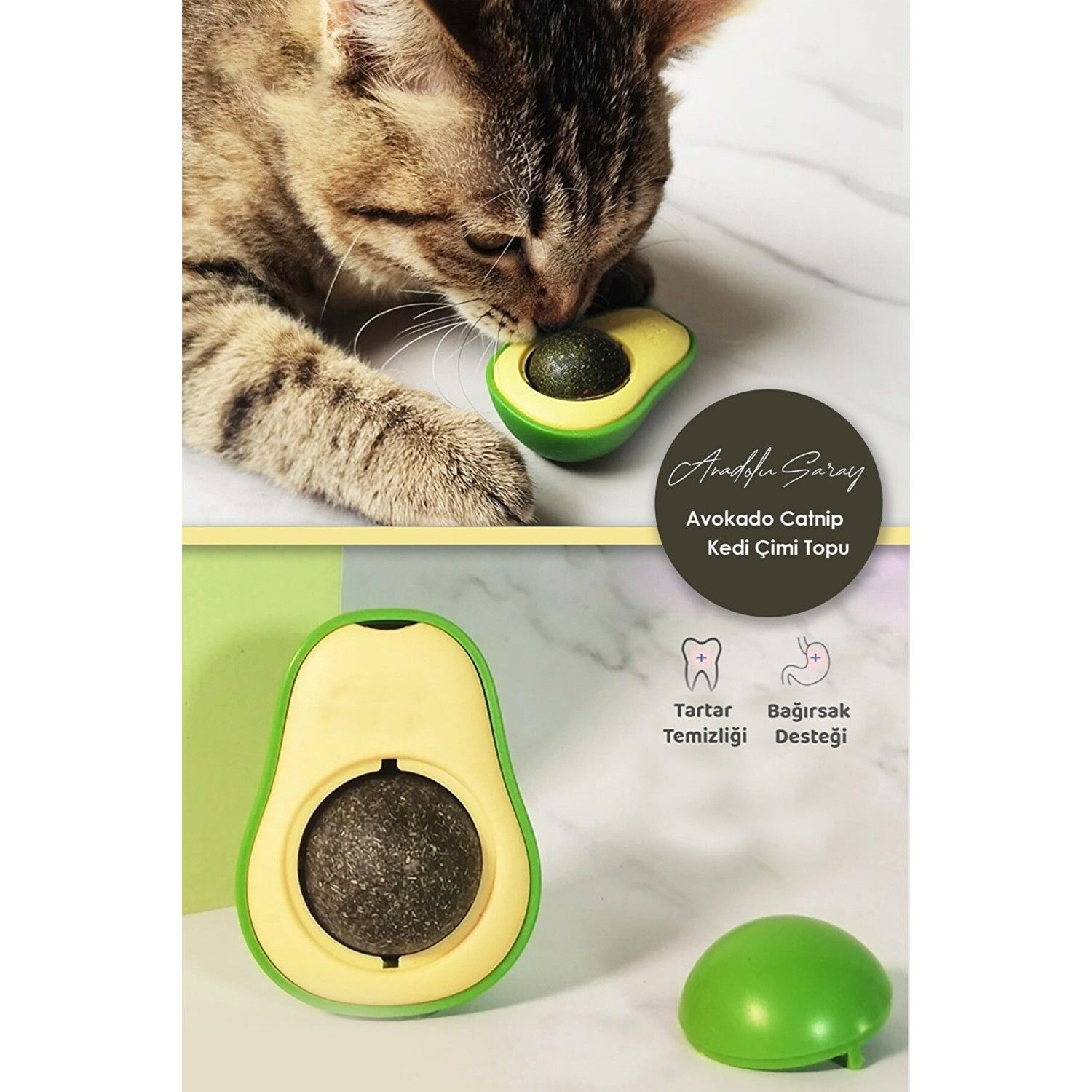 Avokado Kedi Çimi Topu Avokado Kedi Nanesi Oyuncağı