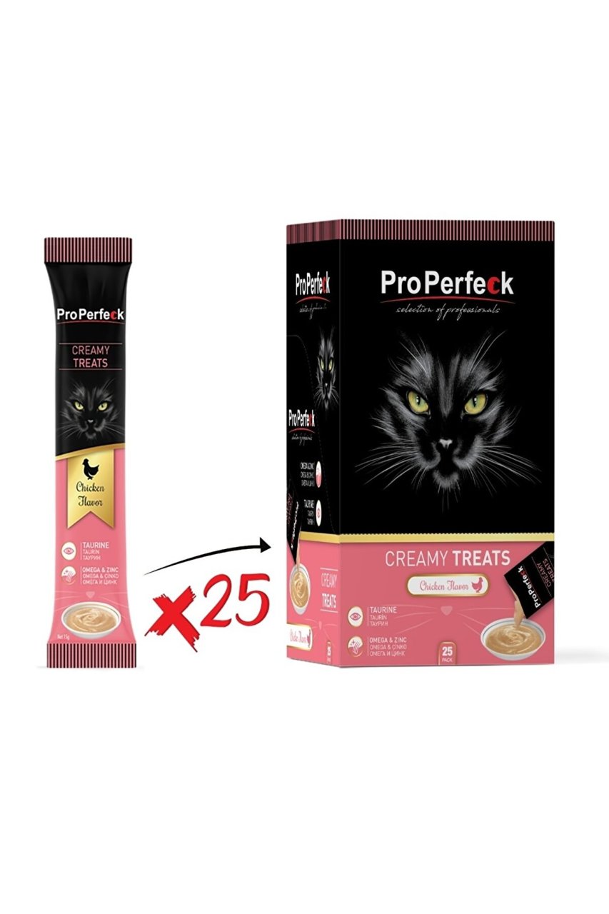 Pro Perfeck Krema Tavuklu Sıvı Kedi Ödülü 15 Gr X 25 Adet