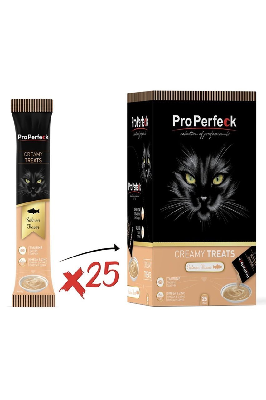 Pro Perfeck Krema Somonlu Sıvı Kedi Ödülü 15 gr X 25 Adet