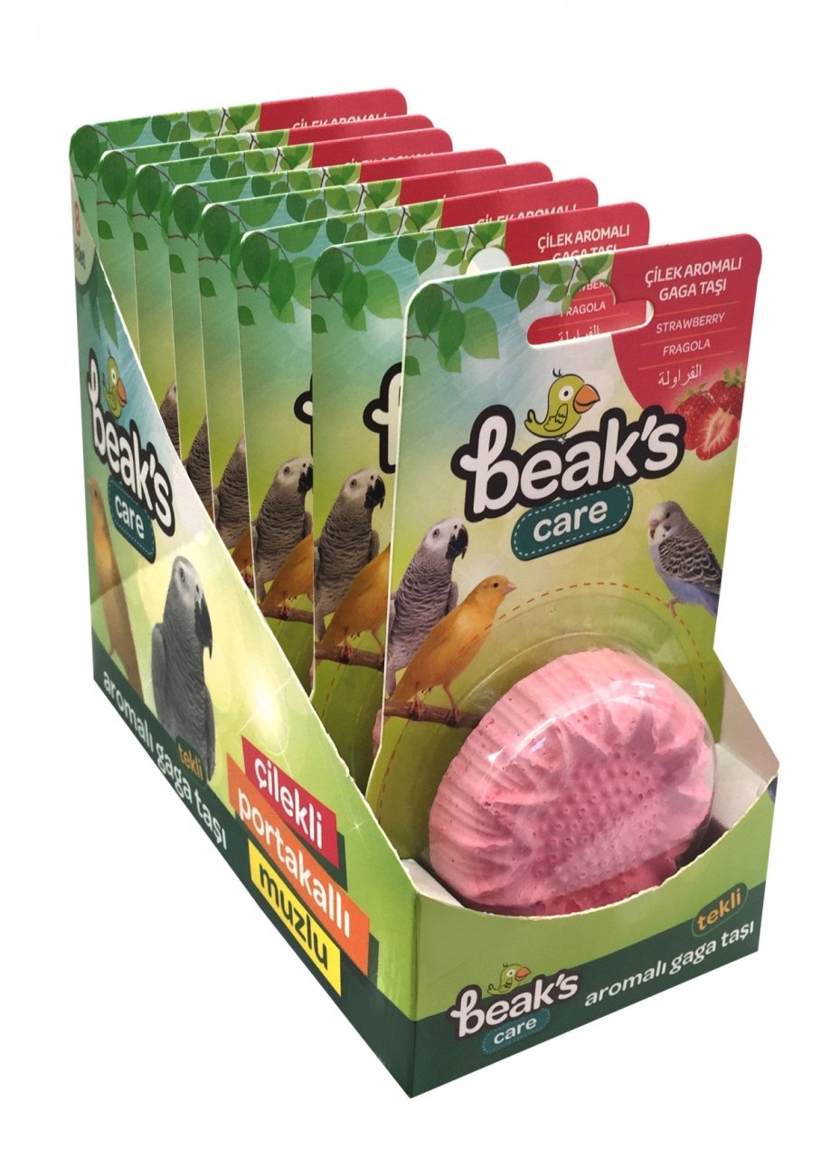 BEAKS Çilek Aromalı Gaga Taşı - Tekli 8'li