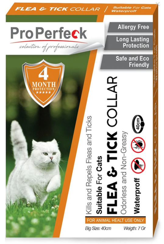 Pro Perfeck Kedi Için Bitkisel Kene Pire Tasması 40 Cm