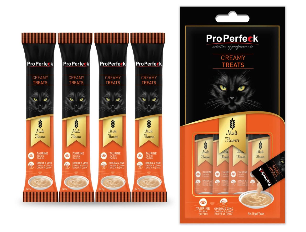 Pro Perfeck Malt Krema Kedi Ödülü 4x15 gr 12 ADET