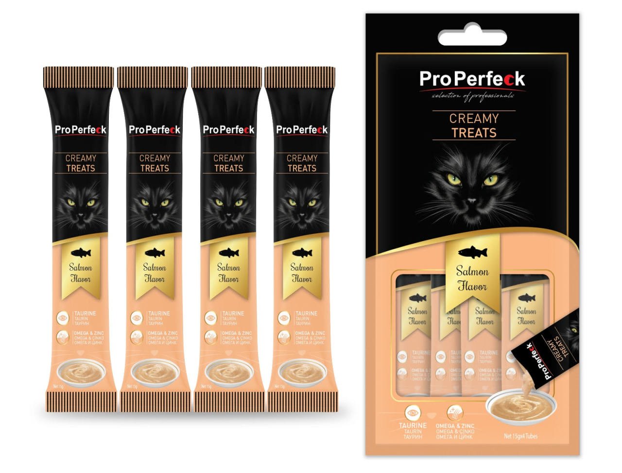 Pro Perfeck Somonlu Krema Kedi Ödülü 4x15 gr 12 ADET