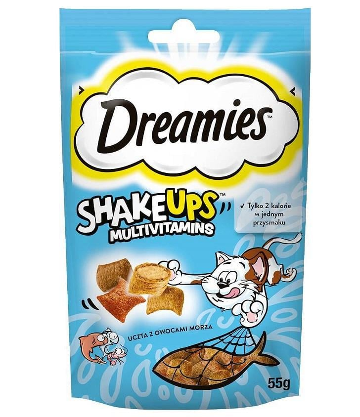 Dreamies Shake Ups Ton Balığı, Somon ve Karides Kedi Ödülü 55 Gr x 6 Adet