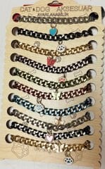 Kedi Köpek Boyun Tasması zincir Renkli 10'Lu