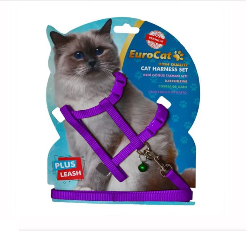 EuroCat Kedi Göğüs Tasması Mor