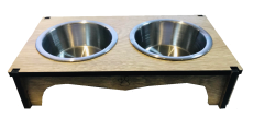 8 mm Ahşap Kedi Ve Köpek Mama Ve Su Kabı