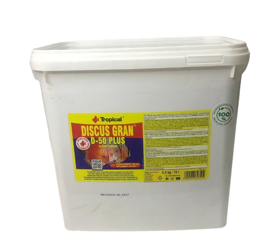 Tropical Discus Gran D-50 Plus Granulat 10Lt / 4400gr