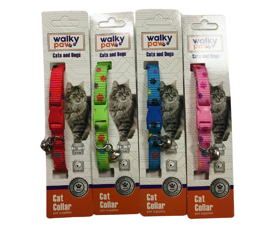 WALKY PAW KEDİ KÖPEK PATİ DESENLİ BOYUN TASMASI 12'Lİ