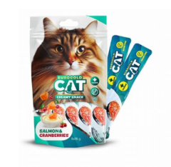 EuroGold Cat Sıvı Kedi Ödülü Somon - Kızılcık 5x15Gr 12 Adet