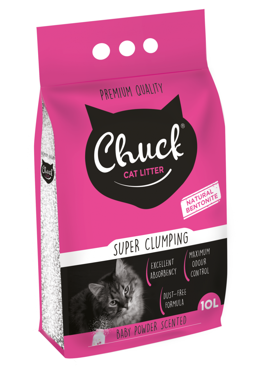 Chuck 10 Litre Pudra Kalın Bentonit Kedi Kumu