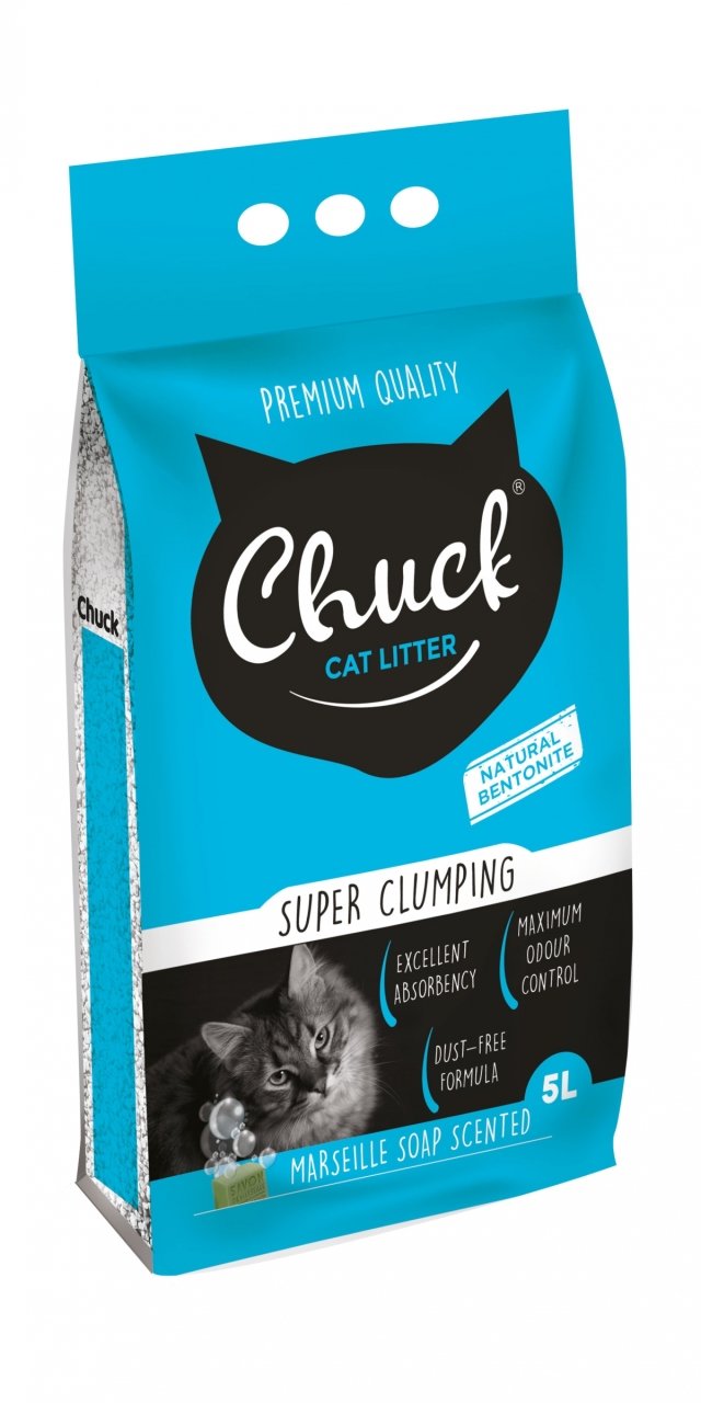 Chuck 5 Litre Marsilya Sabunlu Kalın Bentonit Kedi Kumu