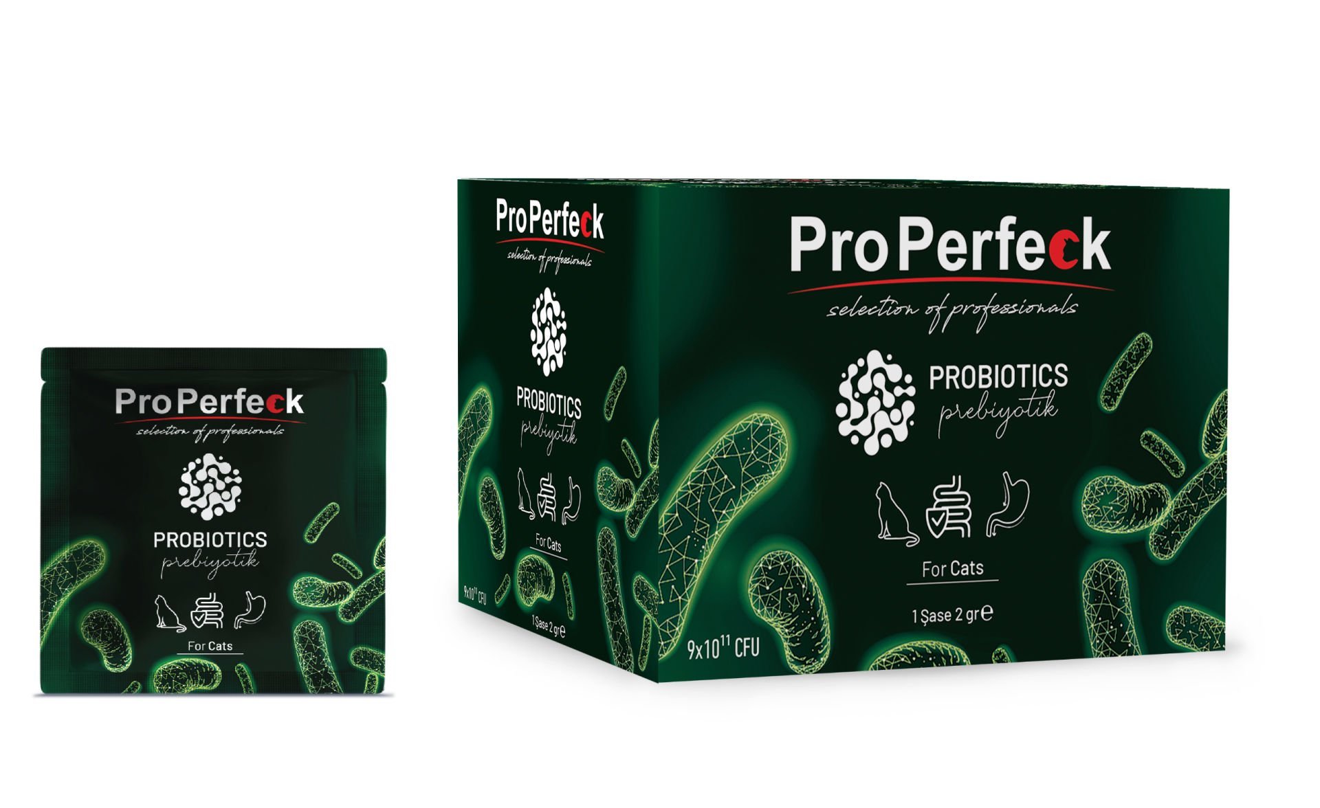 PRO PERFECK PROBİYOTİK 2 GR X 30 ADET Kediler İçin Sindirim Sistemi Düzenleyici -Bağışıklık Güçlendirici