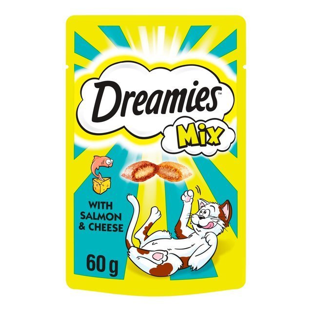 Dreamies Mix İç Dolgulu Somonlu ve Peynirli Kedi Ödül Bisküvisi 60gr x 6 Adet
