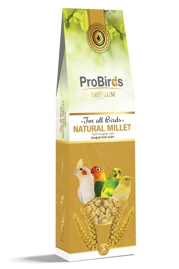 PRO BİRDS Doğal Dal Darı (sarı) 6'Lı Paket