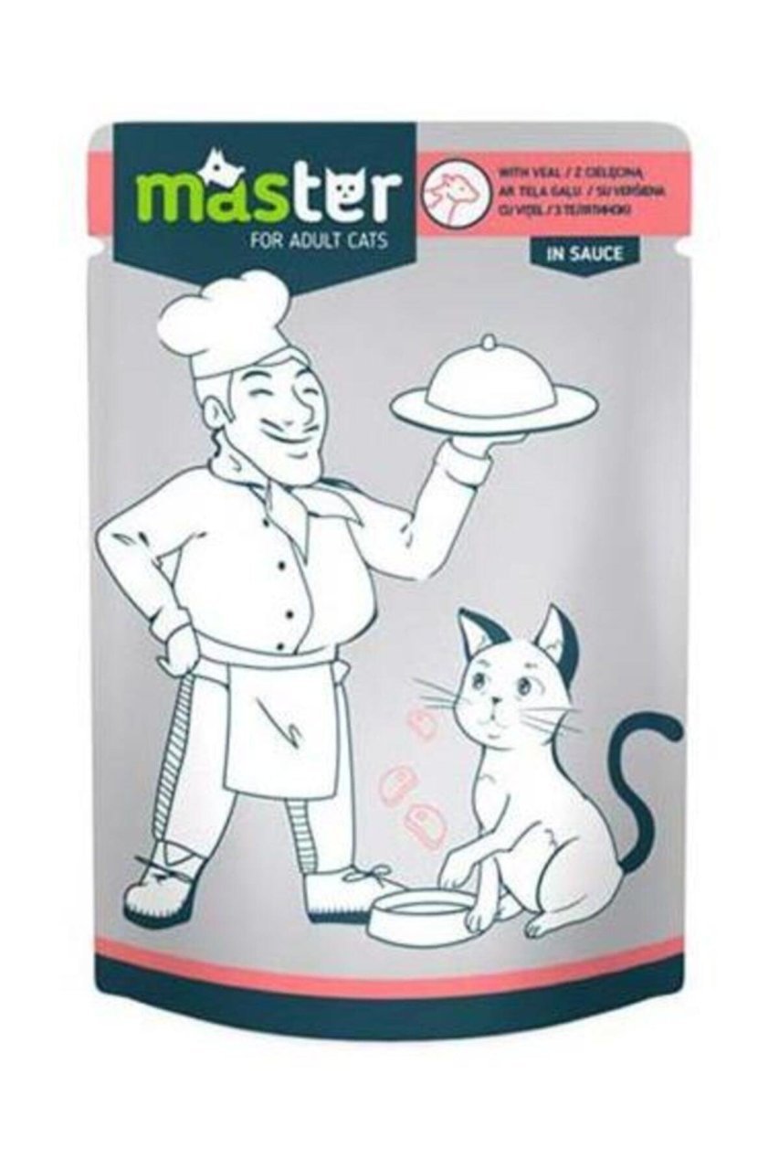 Master Dana Etli Pouch Kedi Maması 80 Gr. 24 Adet