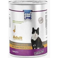 PAW PAW KEDİ TAVUK ETLİ GRAVY 400 GR KONSERVE 24 ADET
