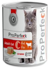 PRO PERFECK SIĞIR ETLİ YETİŞKİN KEDİ KONSERVESİ 400 GR 24 ADET