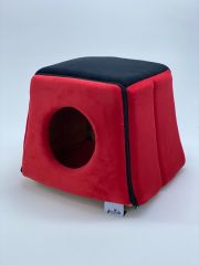 FERMUARLI ÜÇ FONKSİYONLU KEDİ KÖPEK YATAĞI