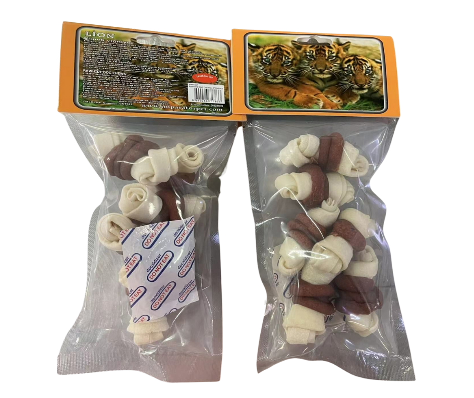 Beyaz tavuklu düğüm kemik 3'' 20-25gr 6'Lı