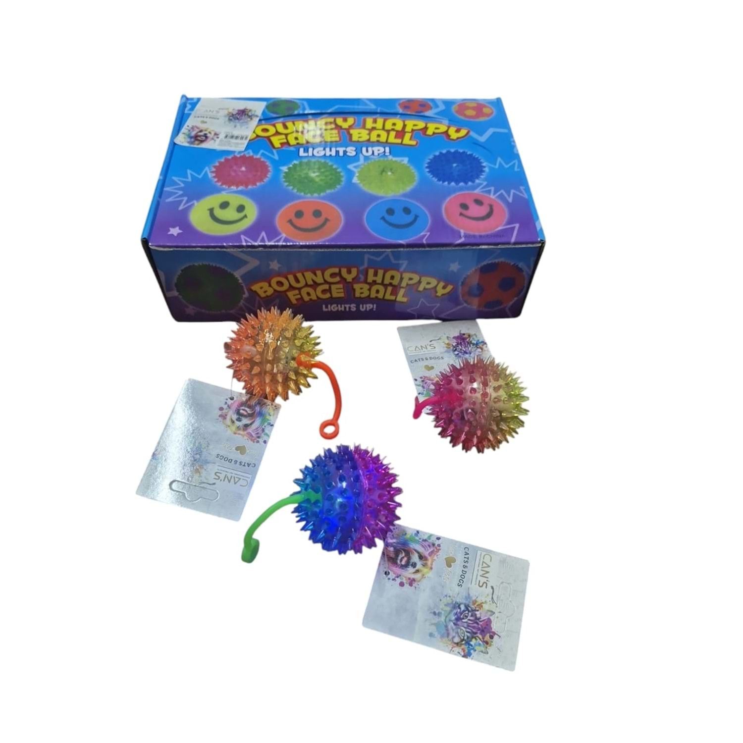 TJWJ292 Öten Işıklı Parmak Aparatlı Dikenli Top Oyuncak 5 cm 12 li