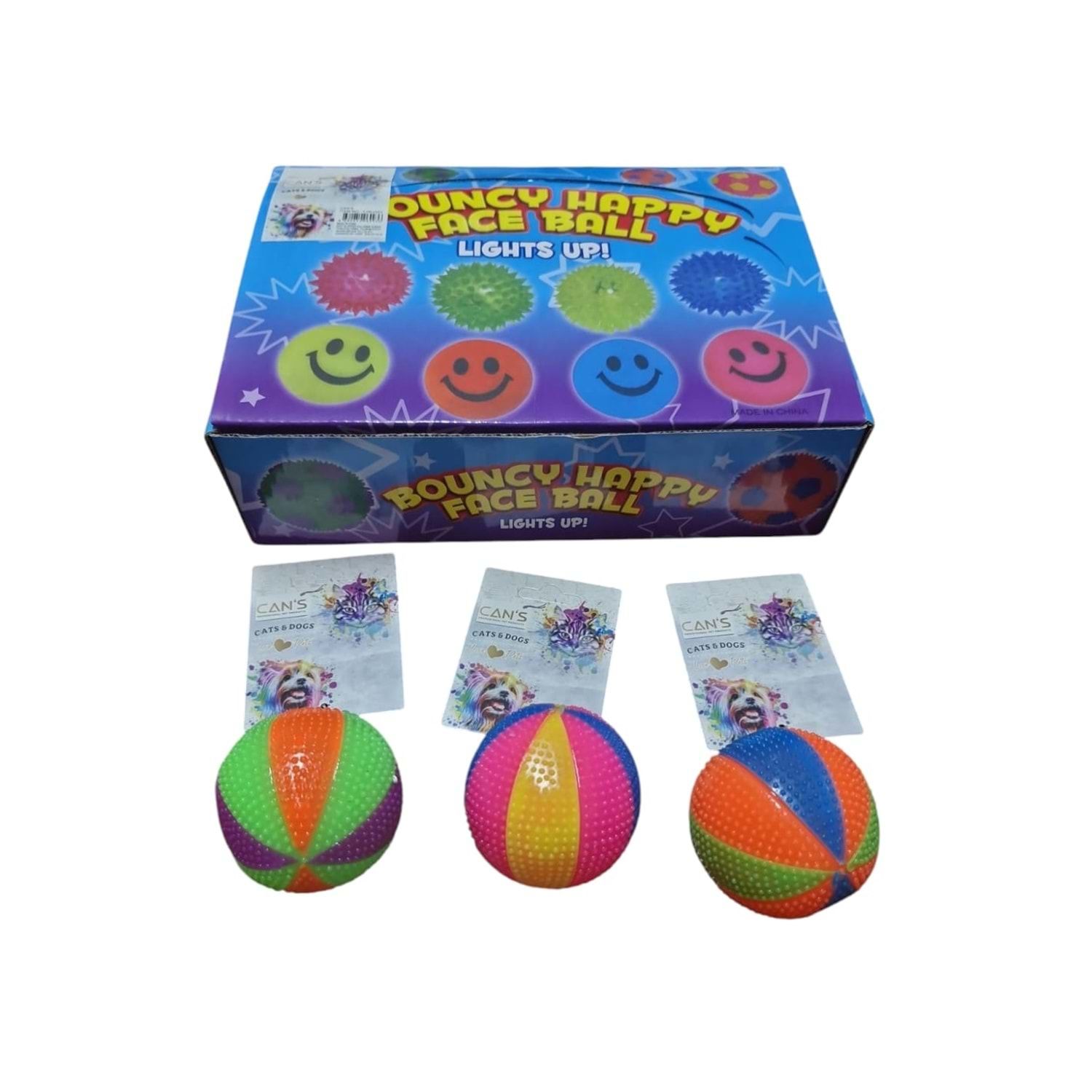 TJWJ303 Öten Işıklı Rengarenk Top Oyuncak 6 cm 12 li