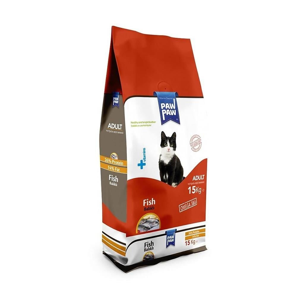 Paw Paw Balıklı Yetişkin Kedi Maması 15 kg