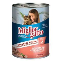 Miglior Gatto Somonlu Parça Etli Kedi Konservesi 405 Gr 24 adet