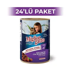 Miglior Gatto Av Hayvanlı Konserve Kedi Maması 405 gr 24 Adet
