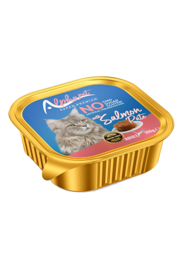 ALPHA ALU CUP YETİŞKİN KEDİ EZME SOMONLU 16'LI