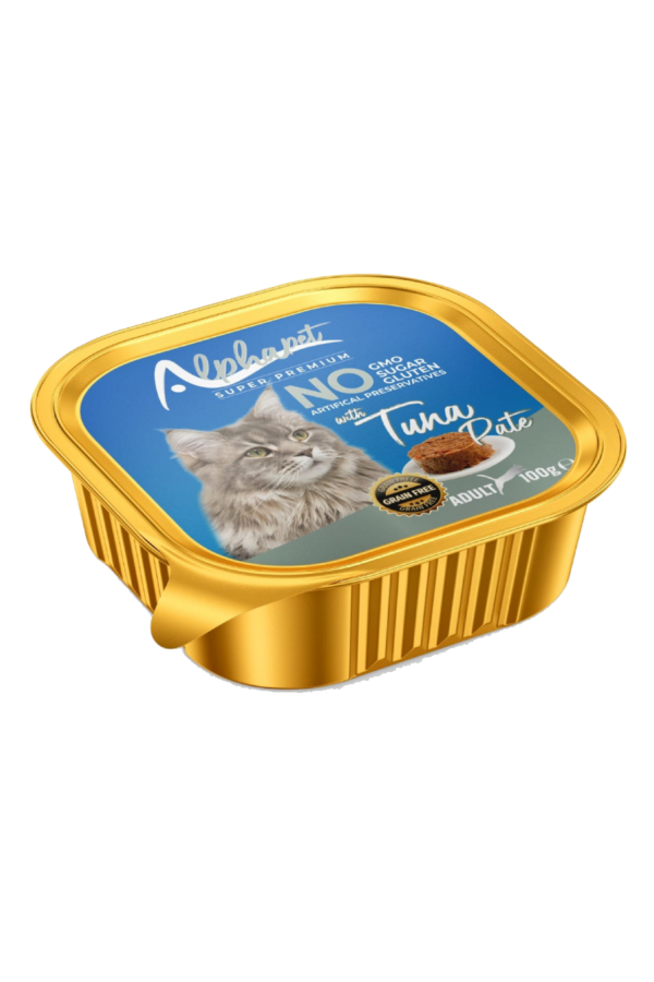 ALPHA ALU CUP YETİŞKİN KEDİ EZME TUNA BALIKLI 16'LI