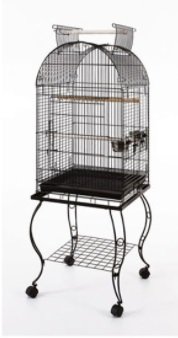 Sehpalı Papağan Kafesi Dövme Demir (51x51x152)