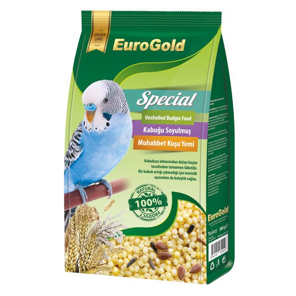 EuroGold Special Kabuksuz Muhabbet Kuşu Yemi 500gr 12 ADET