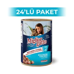 Miglior Gatto Okyanus Balıklı Konserve Kedi Maması 405 gr 24 Adet