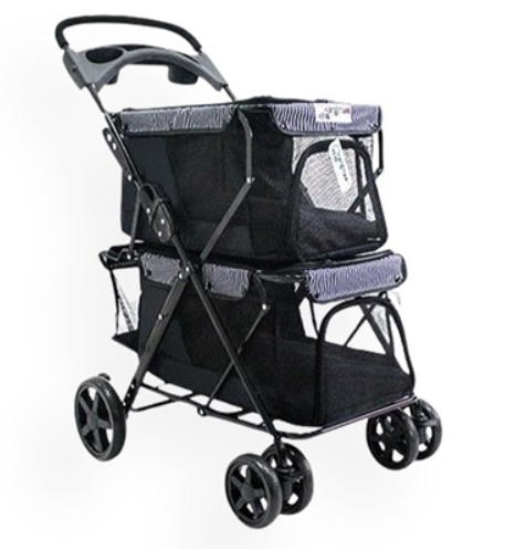 ZAMPA TWİNS KÖPEK&KEDİ ARABA SİYAH 44x22x84cm