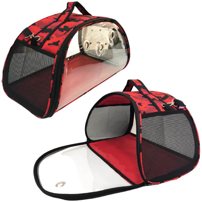 PETPRETTY ŞEFFAF ÇANTA KIRMIZI K. 50x28x28 cm