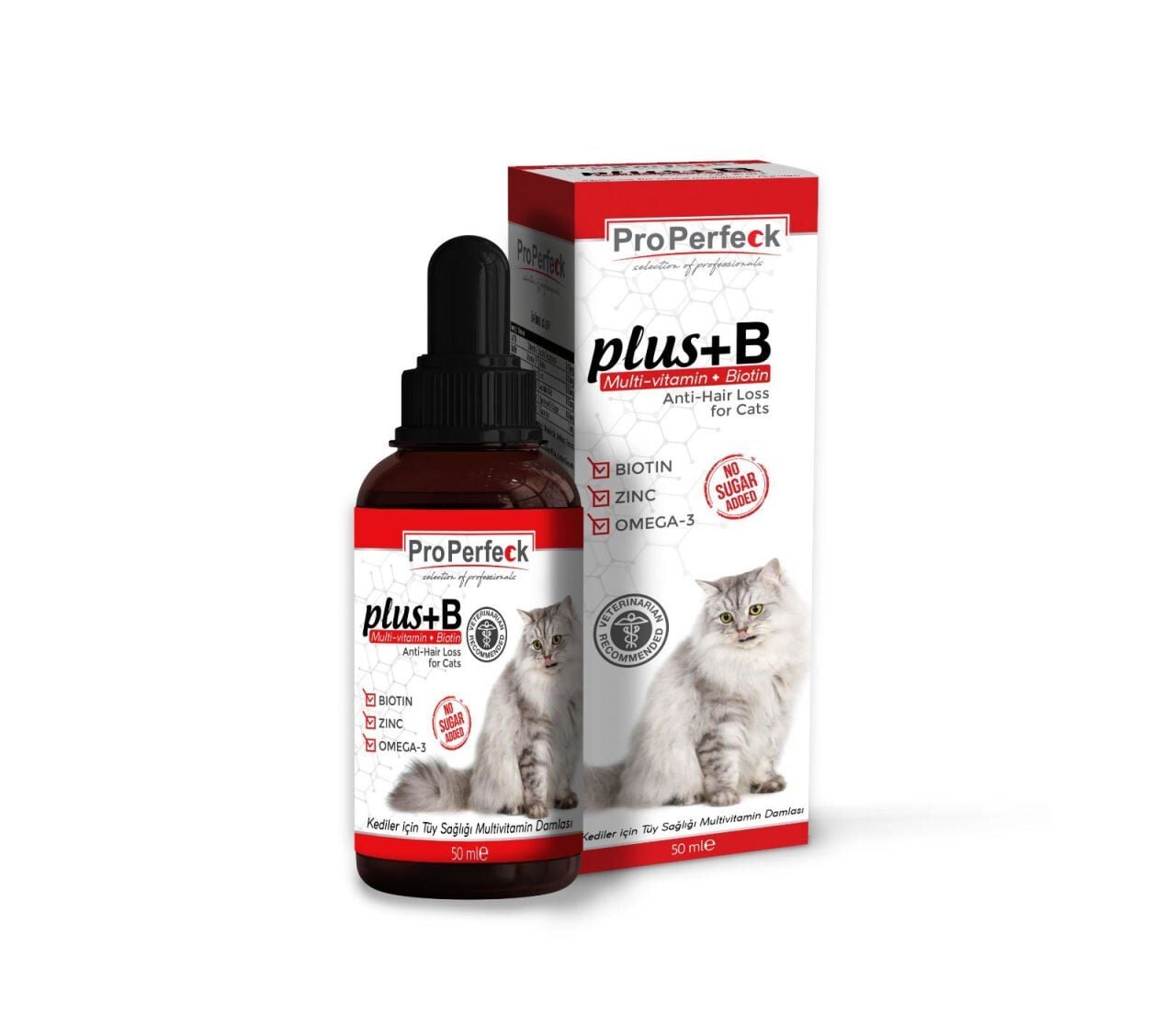 Pro Perfeck Plus B Kediler Için Tüy Sağlığı Damlası 50 ML 10+2 BEDELSİZ