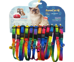 EuroCat Gökkuşağı Renkli Çıngıraklı Kedi Boyun Tasması 12'li