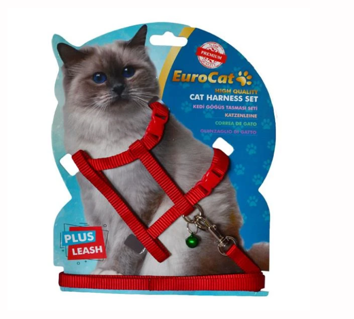 Eurocat Kedi Göğüs Tasması Kırmızı